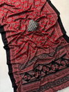 Wow Creap Silk Ajrakh Printed  Sarees Wholesale Suppliers In Mumbai